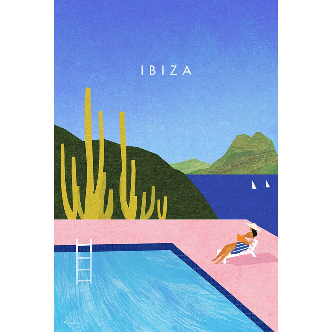 Ibiza Print by Henry Rivers, Travel Poster - Image 3