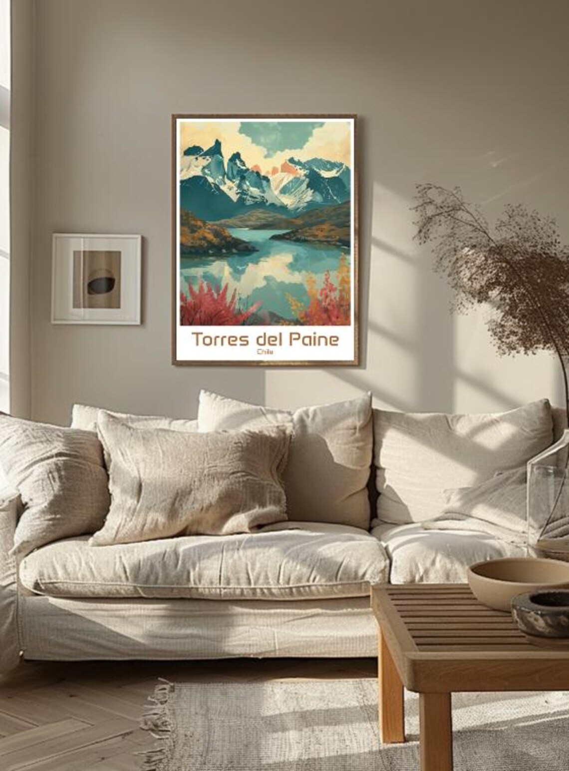 Torres del Paine Chile Granite Towers Turquoise Lake Patagonia Poster - Image 3