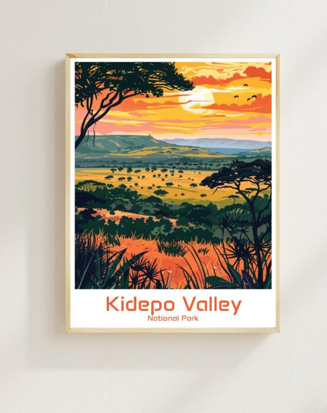 Kidepo Valley National Park Golden Sunset Savanna Safari Poster