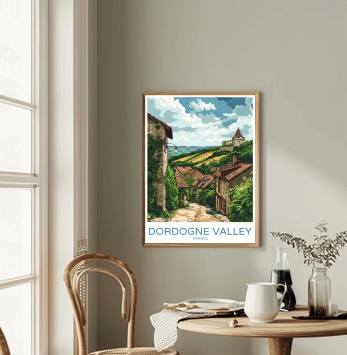 Dordogne Valley France Stone Village Castle Hill Countryside Poster - Image 2