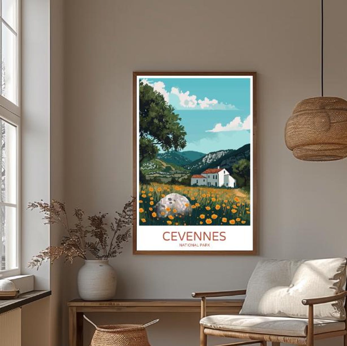 Parc National Des Cvennes Travel Poster Stunning Wall Art Of Scenic Landscapes Lush Nature French National Park Print Hiking Gift - Image 3
