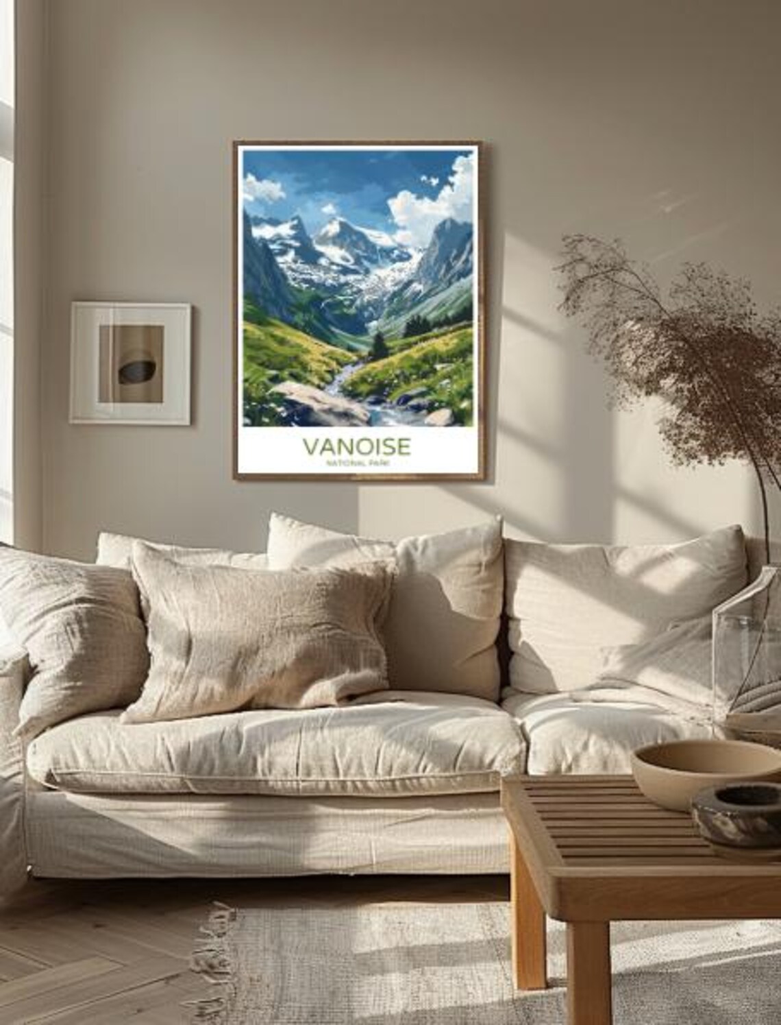 Vanoise National Park France Poster Glacier Peaks And Stream View - Image 2