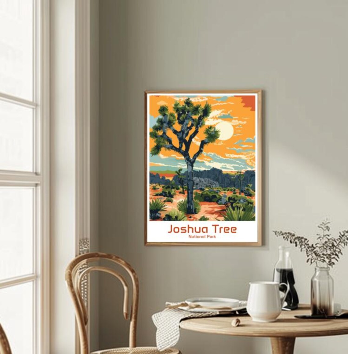 Joshua Tree National Park Desert Sunset Vintage Travel Poster - Image 2