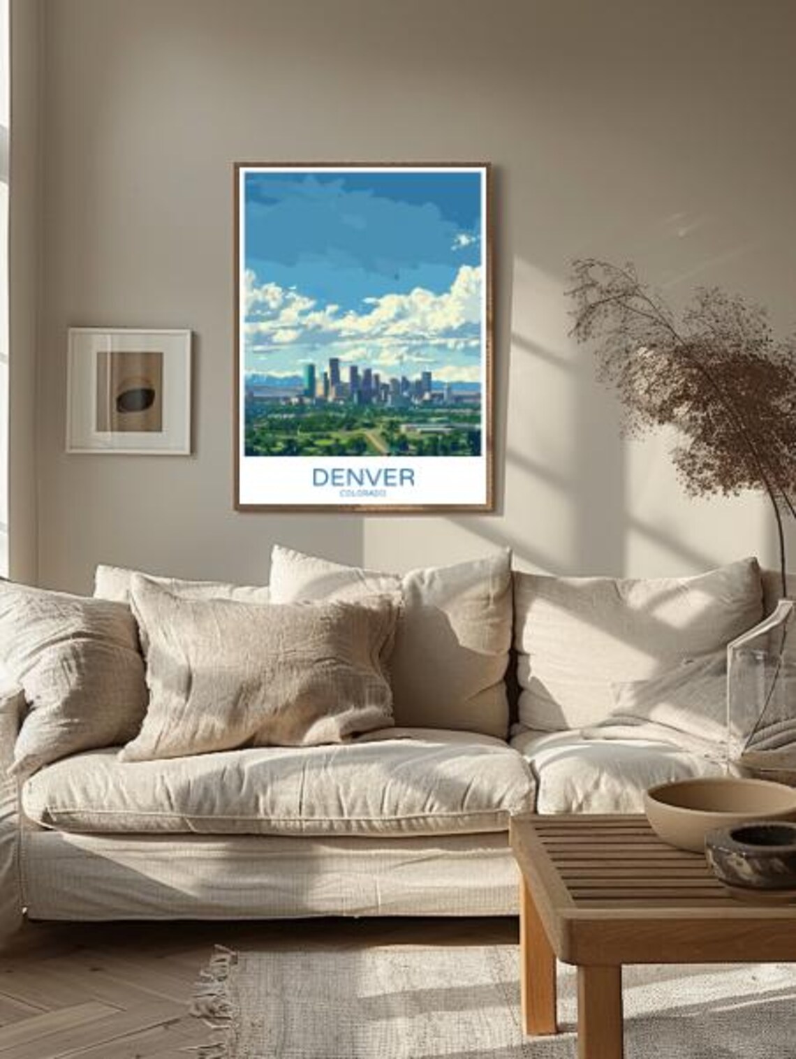 Denver Skyline Rocky Mountains Mile High City Colorado Poster - Image 2