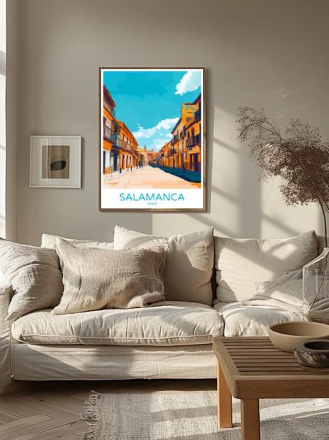 Salamanca Spain Golden Old Town Historic Street Scene Travel Poster - Image 2