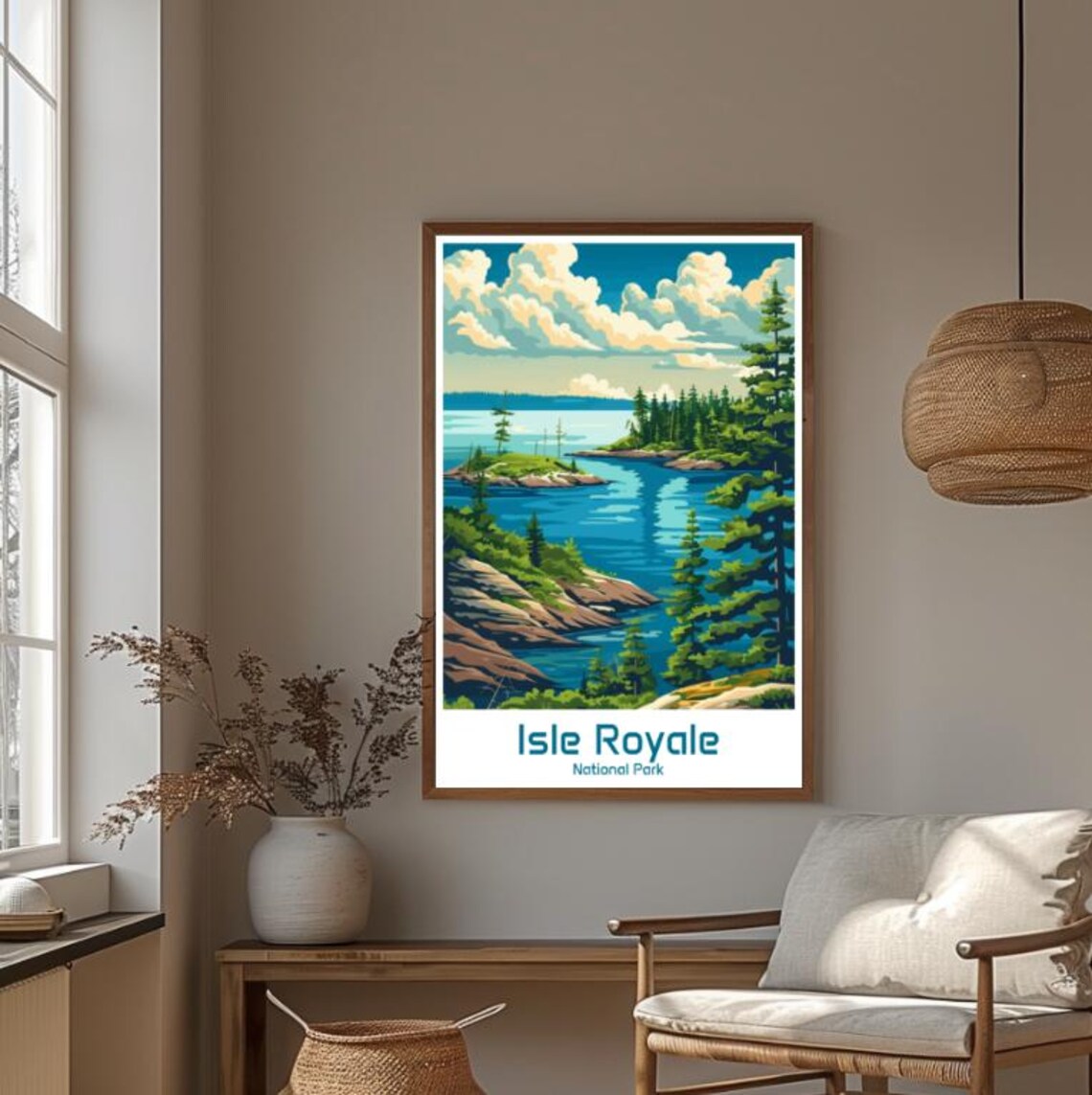 Isle Royale National Park Pine Shoreline Lake Superior Poster - Image 4
