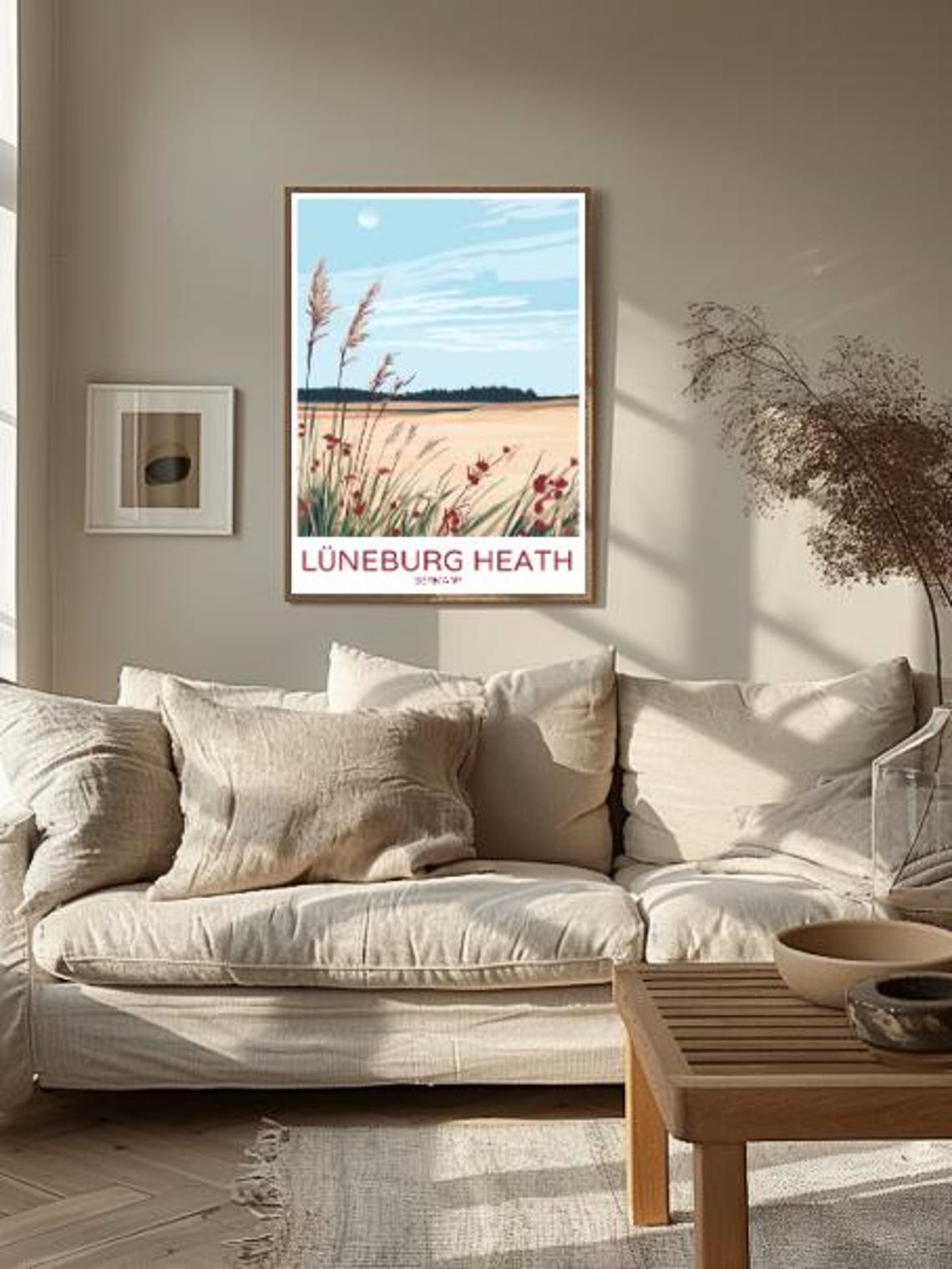 Luneburg Heath Germany Blooming Heather Landscape Travel Poster - Image 2
