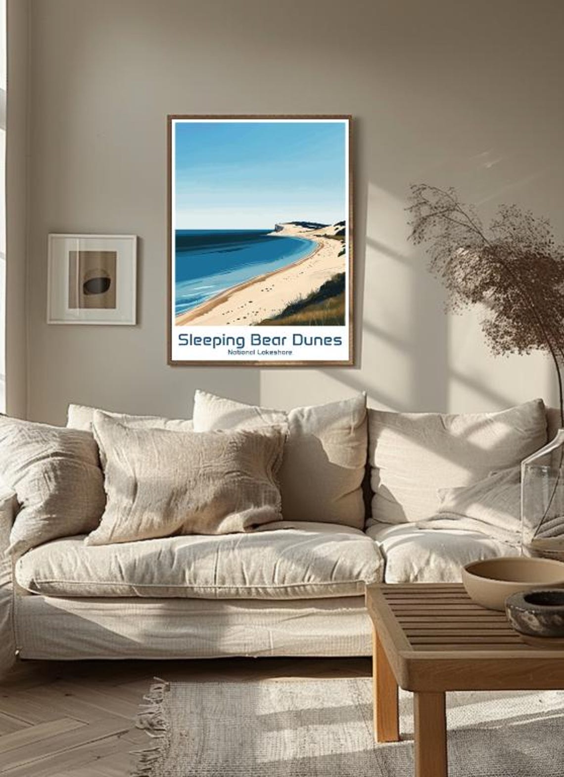 Sleeping Bear Dunes Michigan Lake Michigan Shore Travel Poster - Image 3