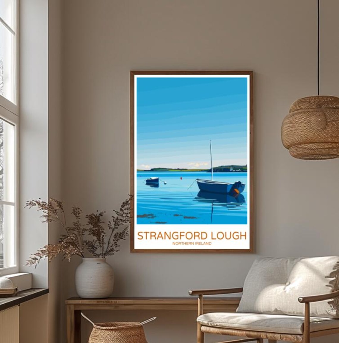 Strangford Lough Northern Ireland Sailboats Bay Travel Poster - Image 3