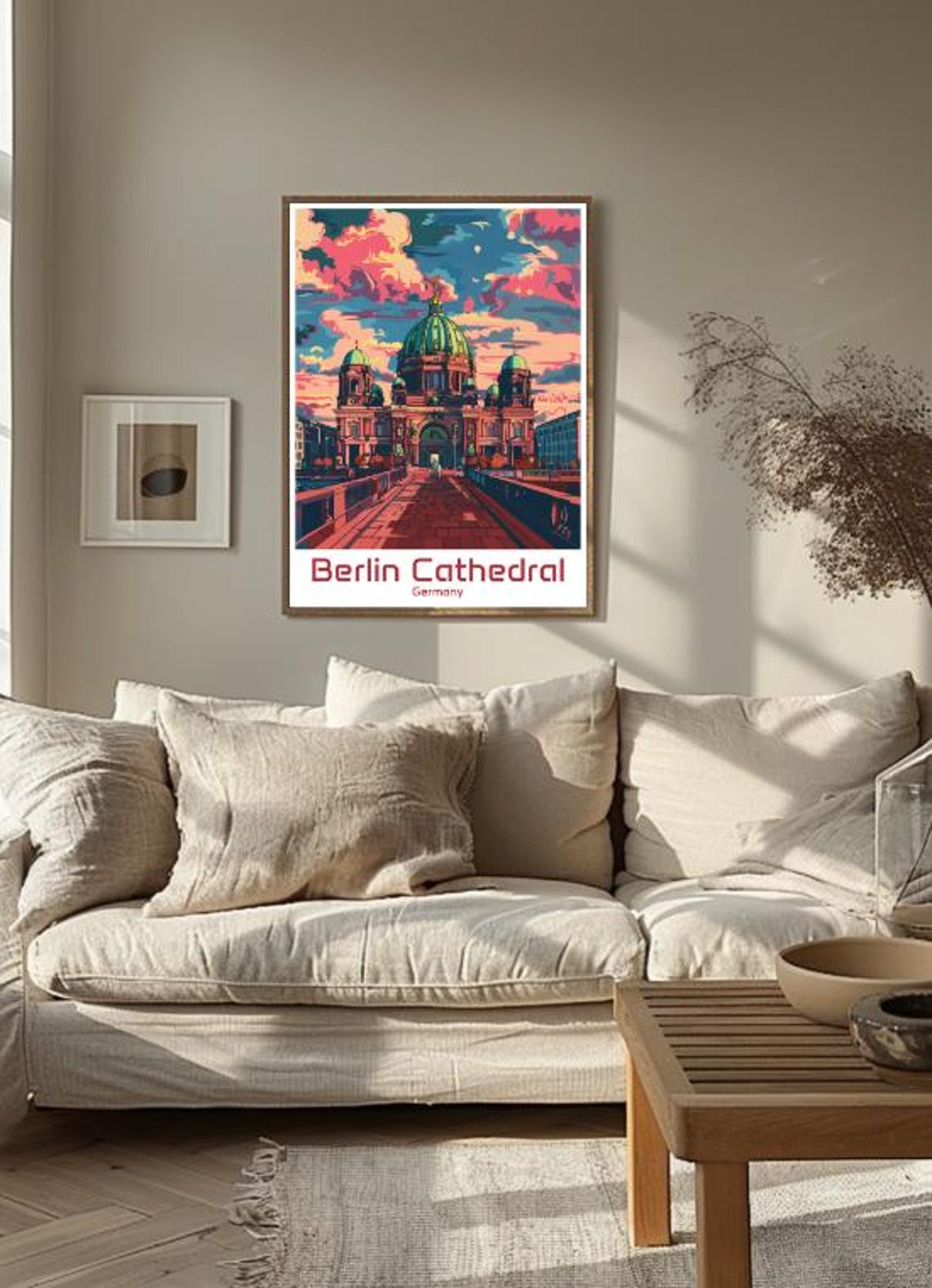 Berlin Cathedral Pink Sunset Bridge Historic Dome View Poster - Image 3