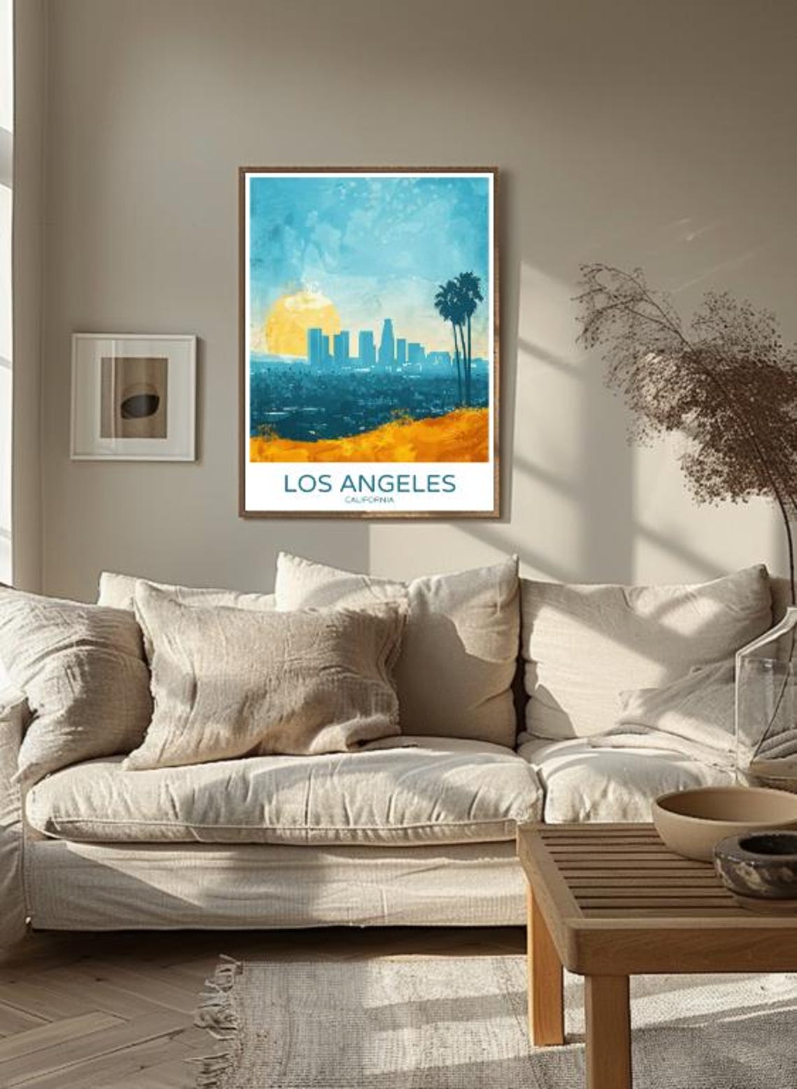 Los Angeles Skyline Travel Poster Vibrant Wall Art Of Iconic Cityscape Hollywood Hills California Travel Gift Urban Decor Artwork - Image 2