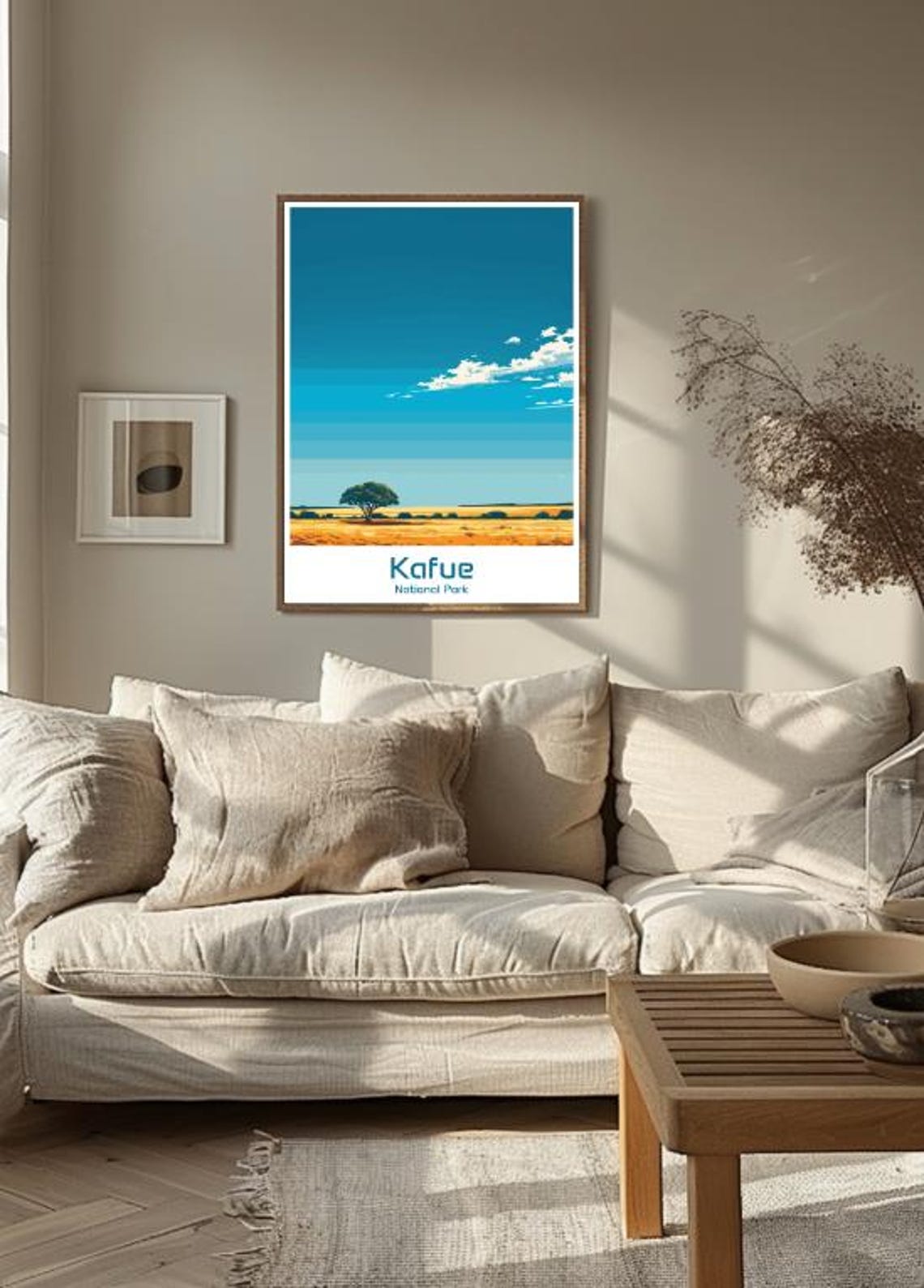 Kafue National Park Travel Postervintage African Wildlife Wall Art Zambia Landscape Print Scenic Nature Decor Travel Gift For Safari Lovers - Image 3