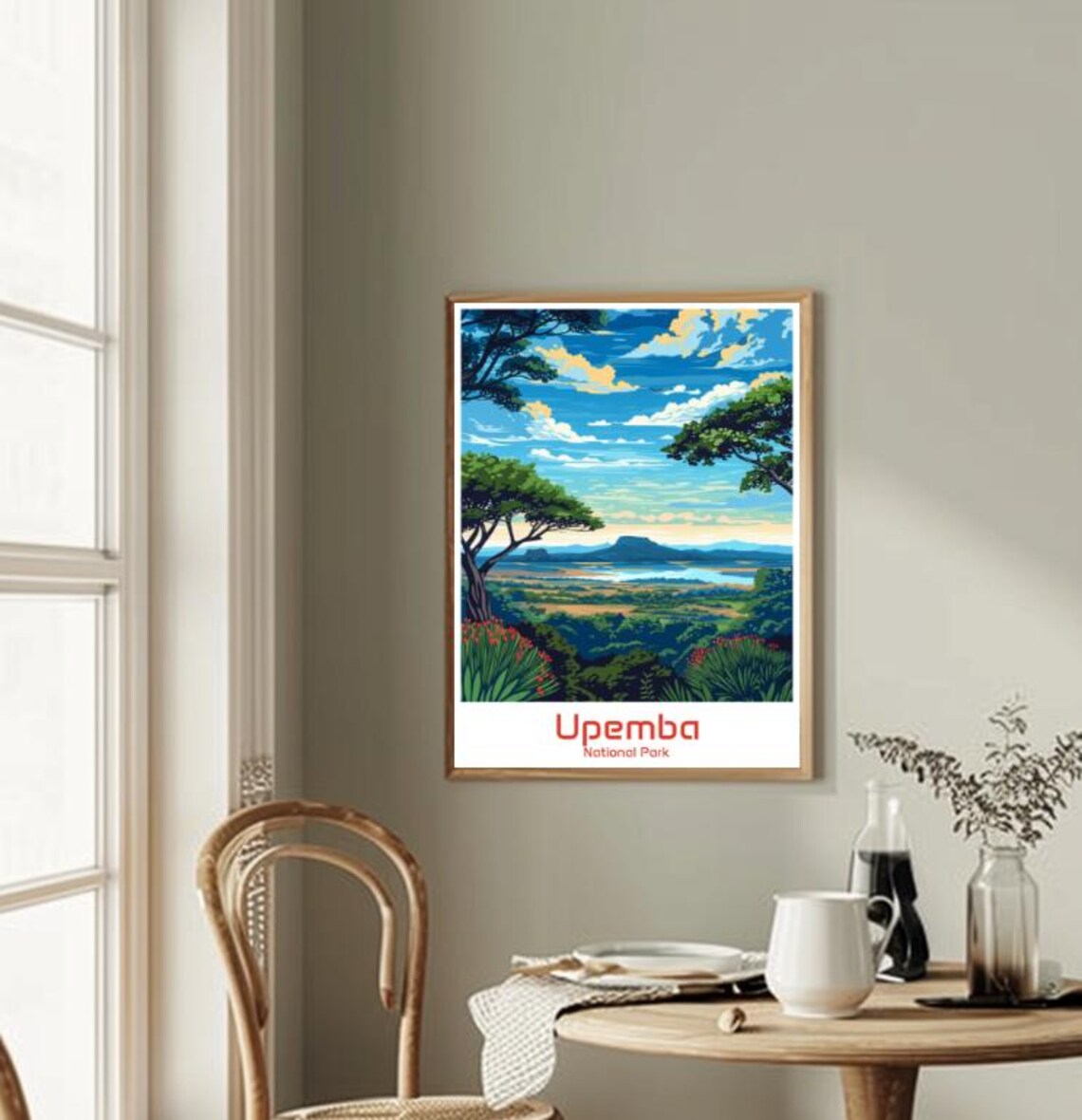 Upemba National Park Congo Savanna Lake Panorama Travel Poster - Image 2
