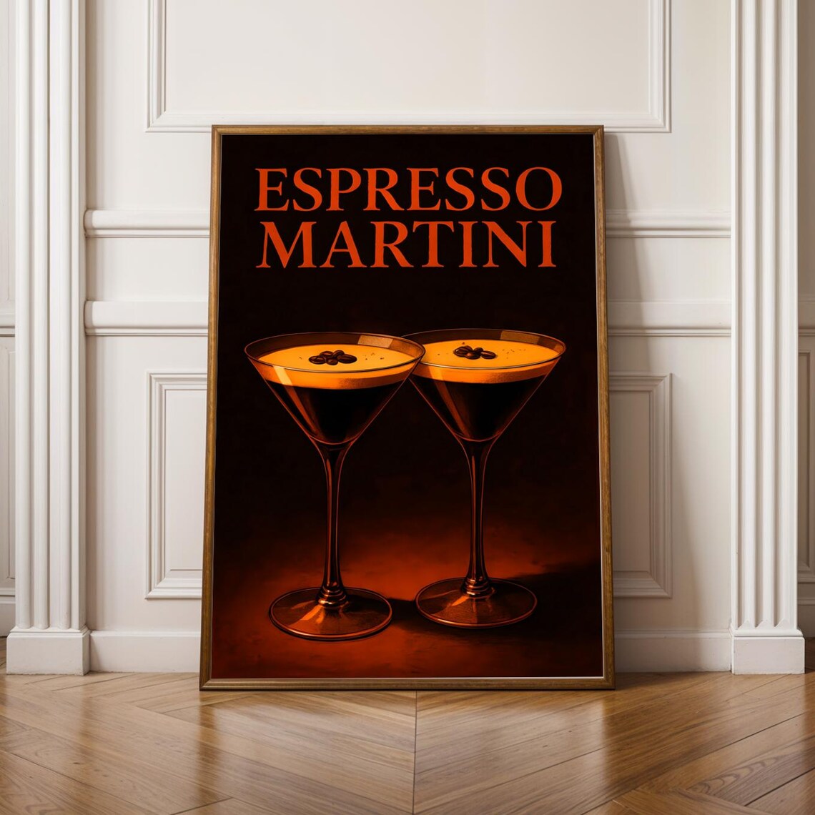 Espresso Martini Print Vintage Cocktail Art For Home Bar Or Kitchen
