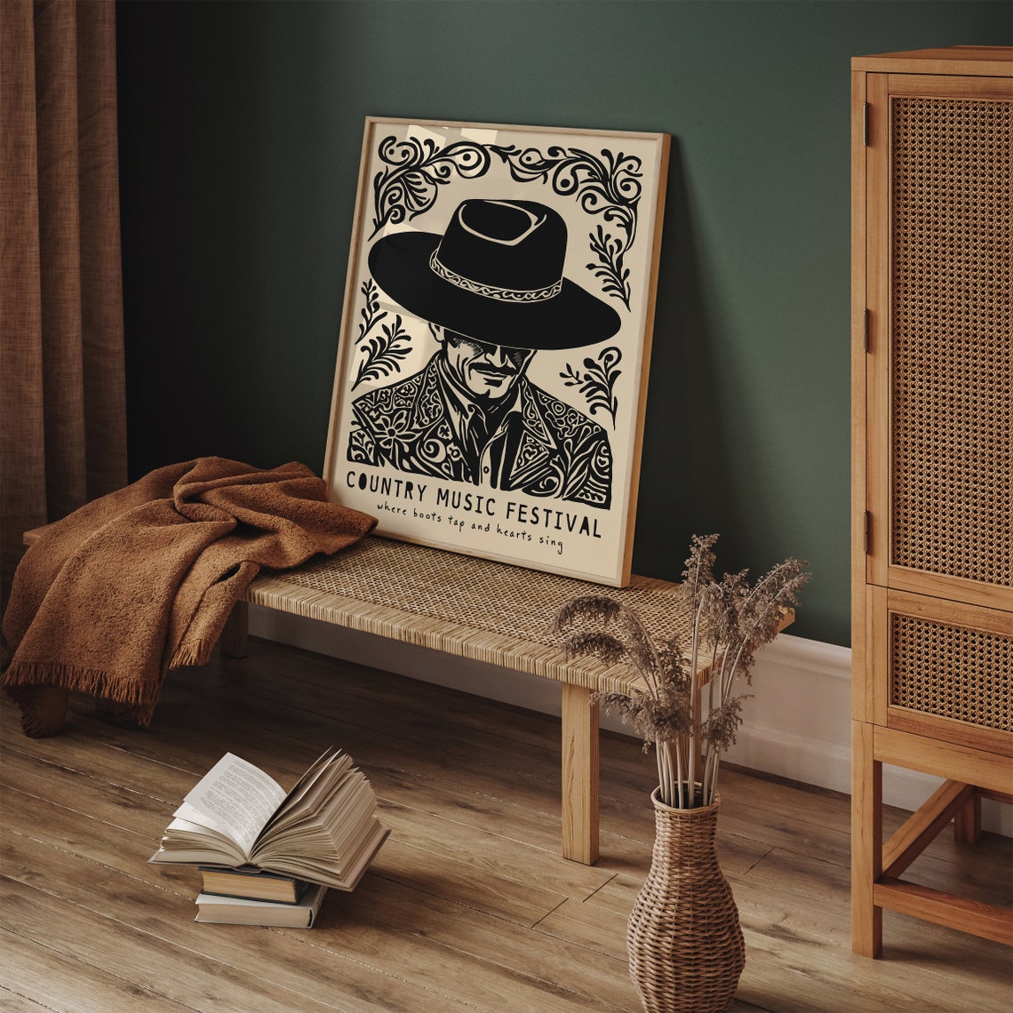 Country Music Decor Music Poster Print Music Gift Country Print Music Room Decor Cowboy Poster Vintage Country Print Americana Howdy - Image 6