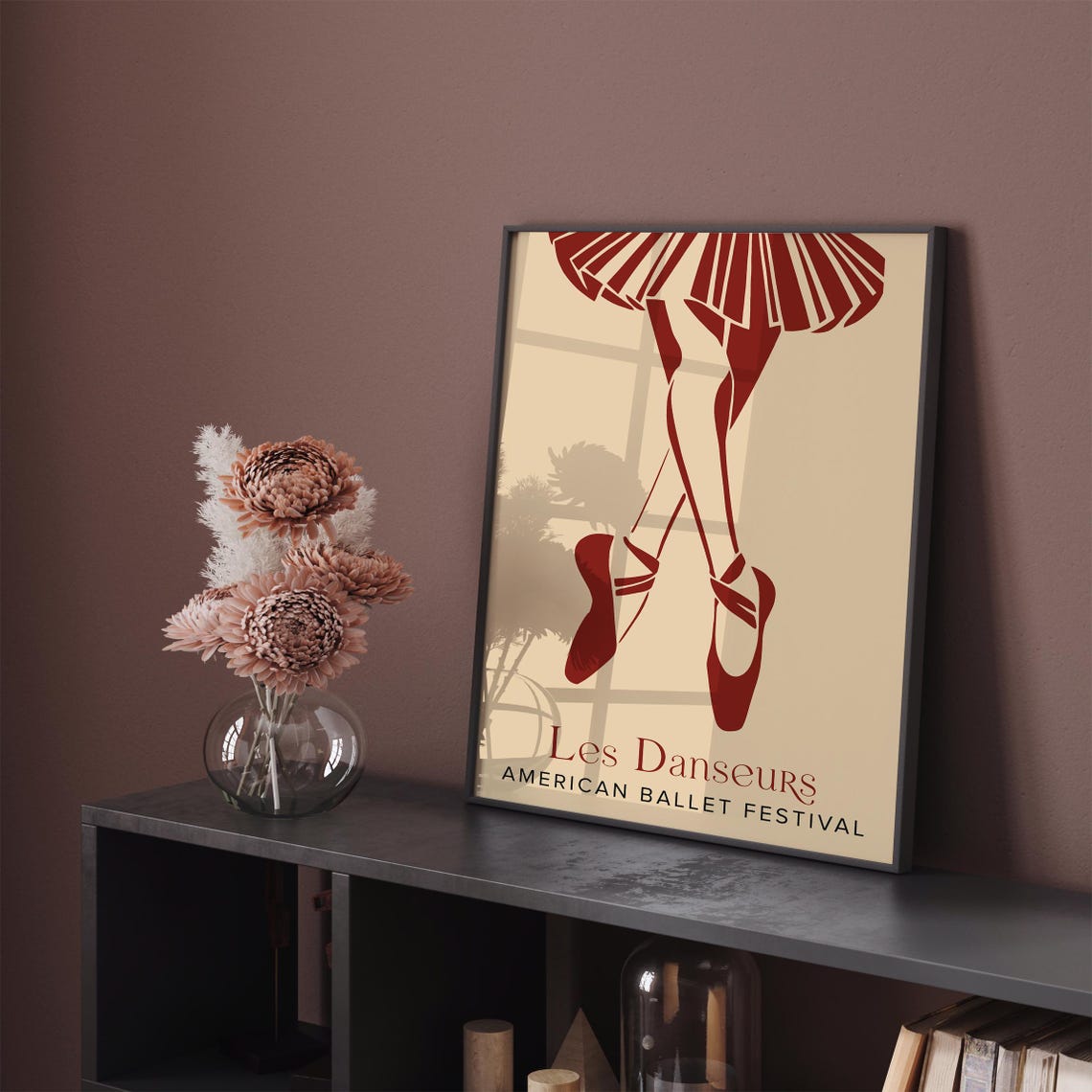 Les Danseurs American Ballet Festival Red Pointe Shoes Poster - Image 5