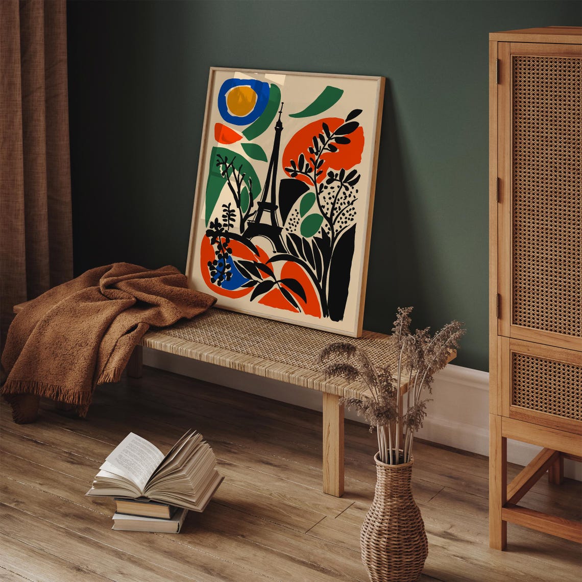 Eiffel Tower Abstract Bold Matisse Color Block Modern Poster - Image 5