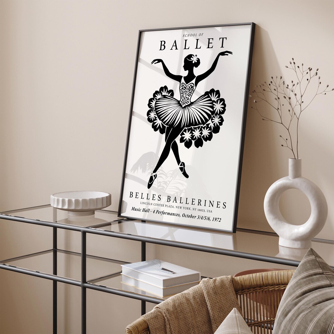 School of Ballet Belles Ballerines 1972 Monochrome Dance Poster - Image 2