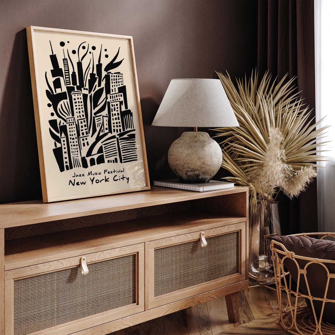New York City Jazz Music Festival Poster Retro Nyc Jazz Art Print Classic Jazz Concert Wall Decor Gift For Jazz Lovers Iconic Nyc Print - Image 2