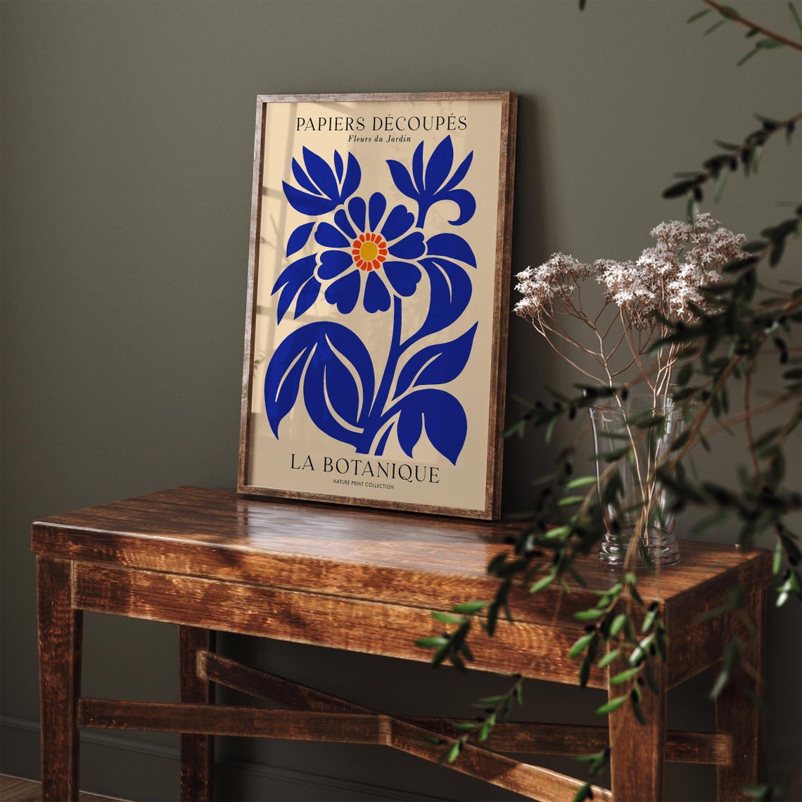 La Botanique Blue Bloom French Floral Papiers Decoupes Poster - Image 5