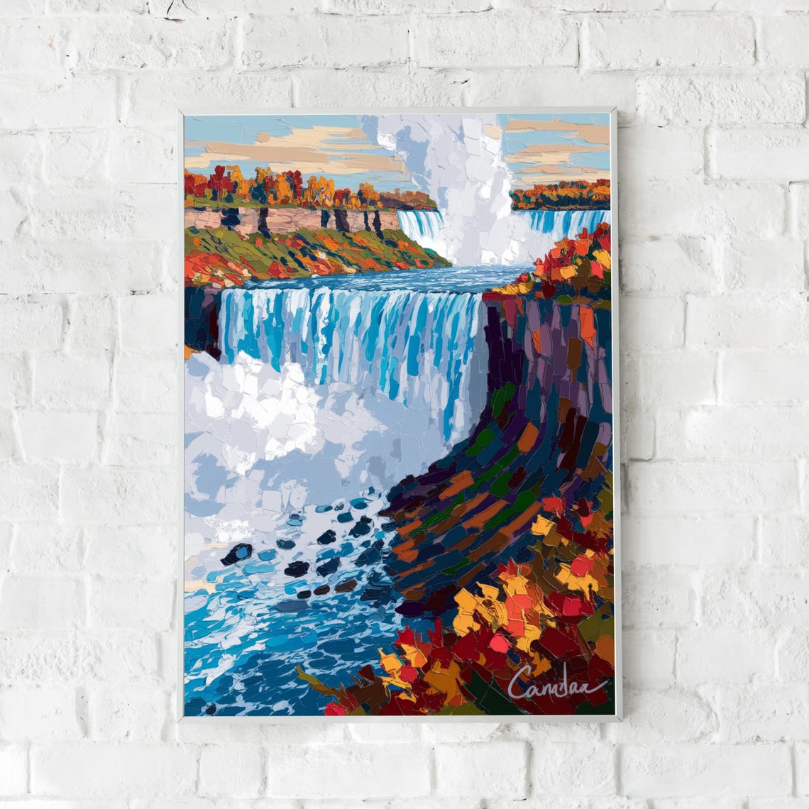 Niagara Falls Art Print, Autumn Landscape - Image 5