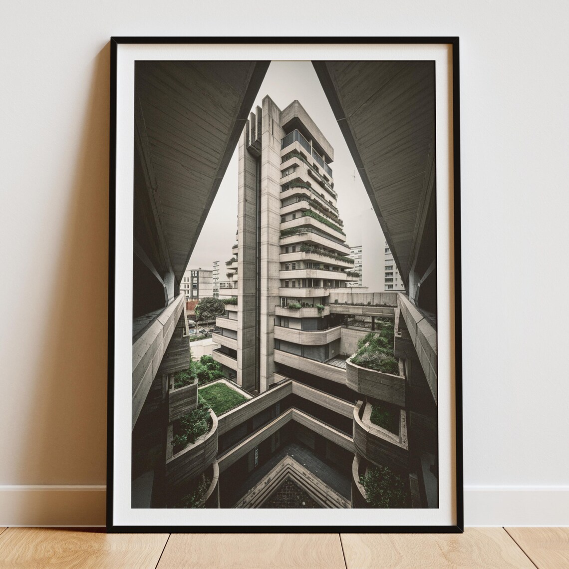 Brutalist Architecture Photograph, Modern Office Decor - Image 3