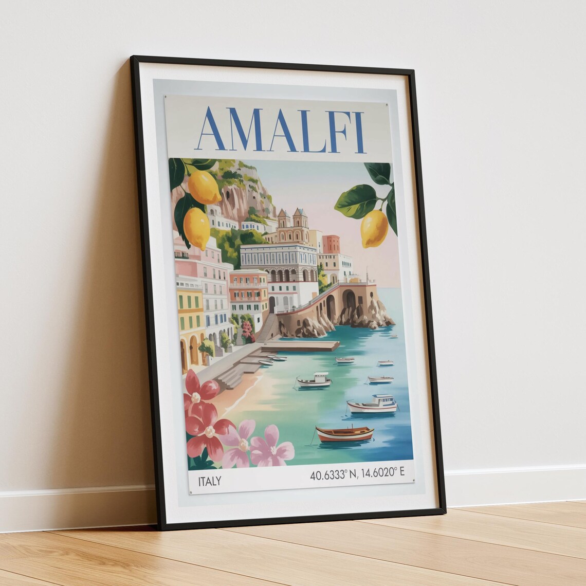 Amalfi Italy Vintage Travel Poster, Italian Coast - Image 4