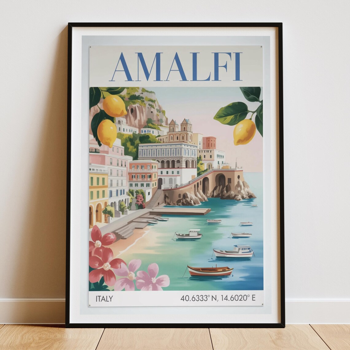 Amalfi Italy Vintage Travel Poster, Italian Coast - Image 5