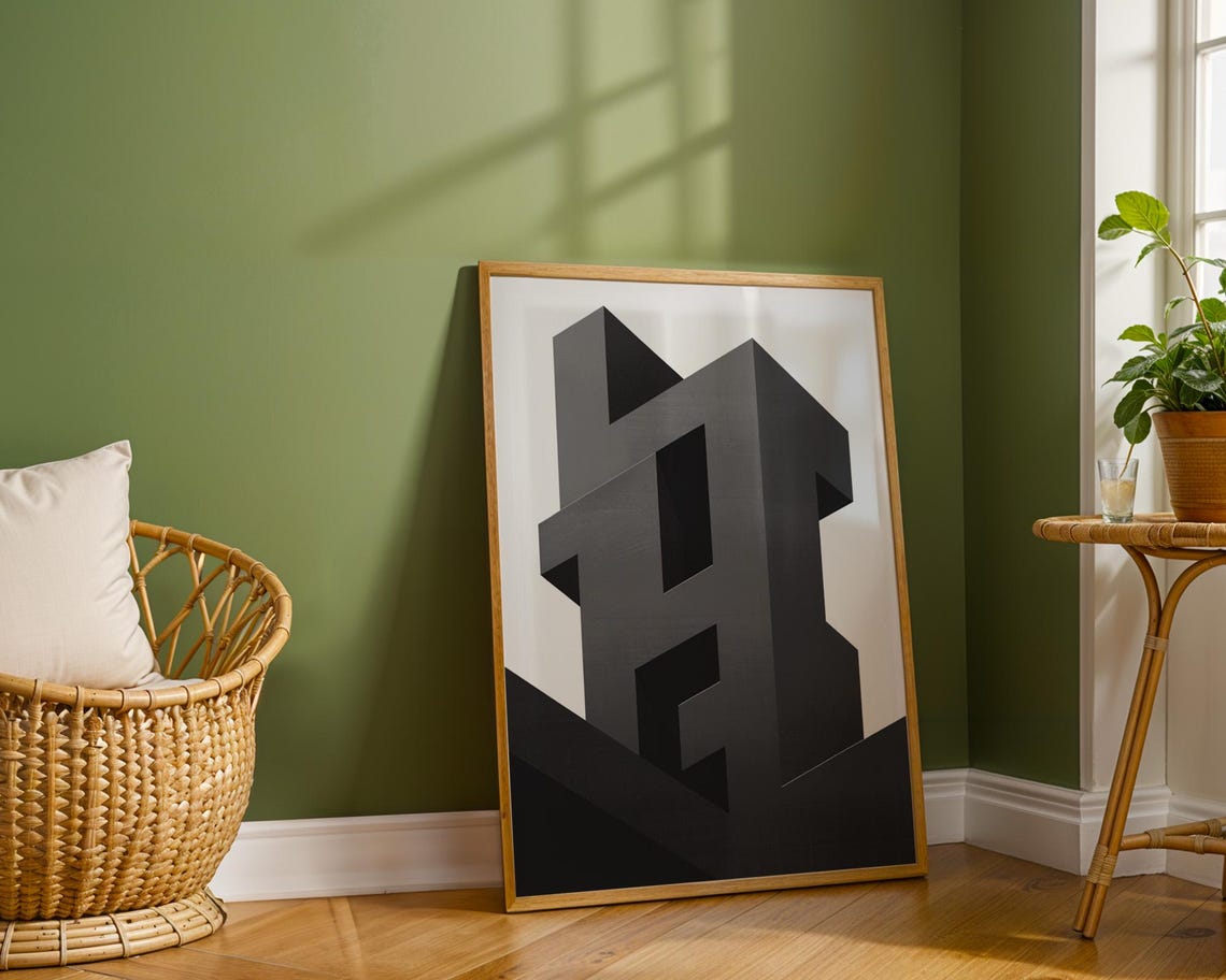 Modern Geometric Abstract Poster, Minimalist Shapes - Image 6