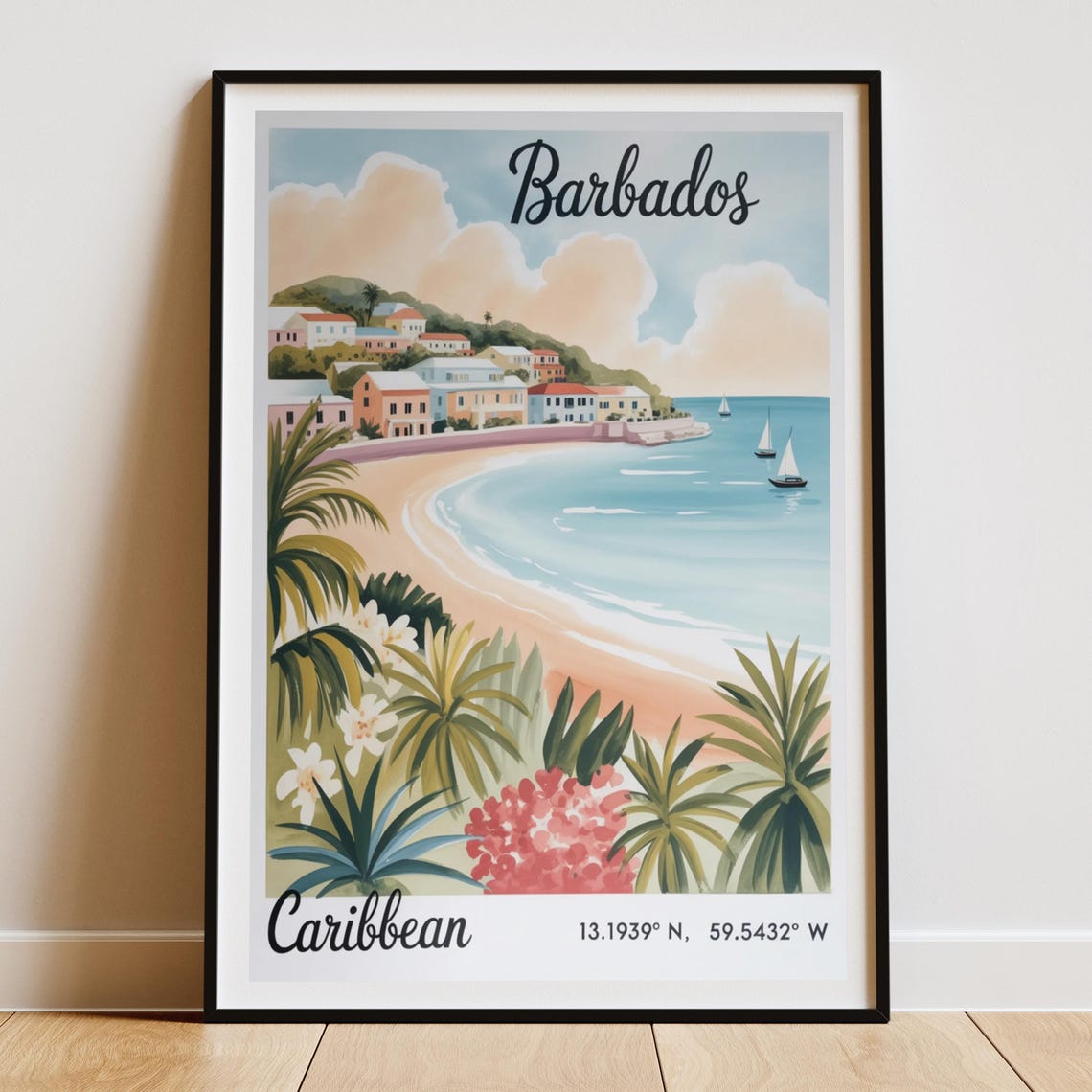 Barbados Vintage Caribbean Travel Poster - Image 4