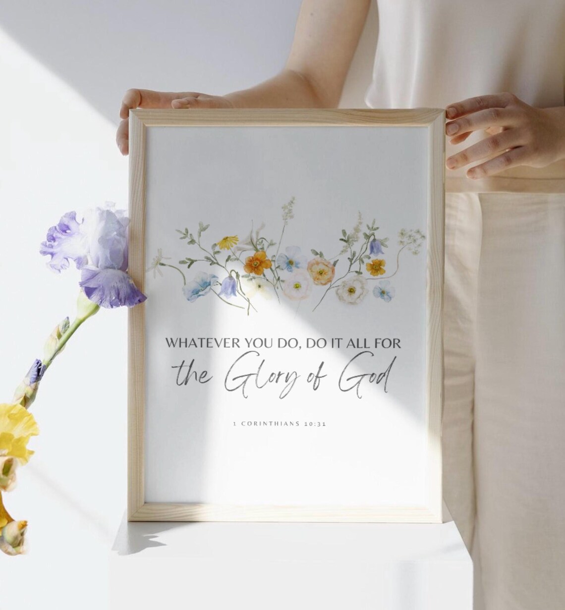 Whatever You Do Do It All For The Glory Of God Wildflower Poster - Image 3