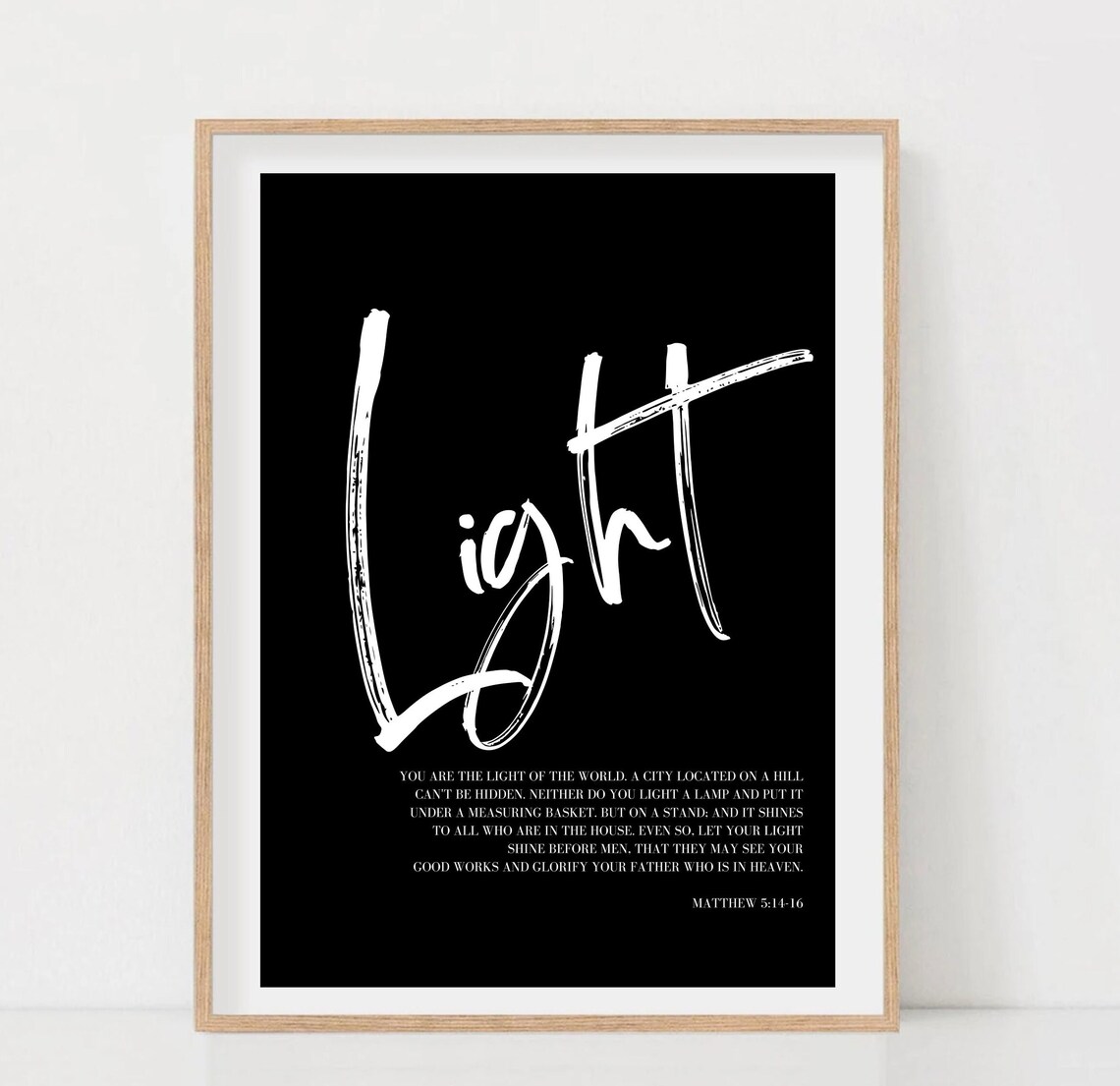Matthew 5:14-16 Light Of The World Scripture Print - Image 2