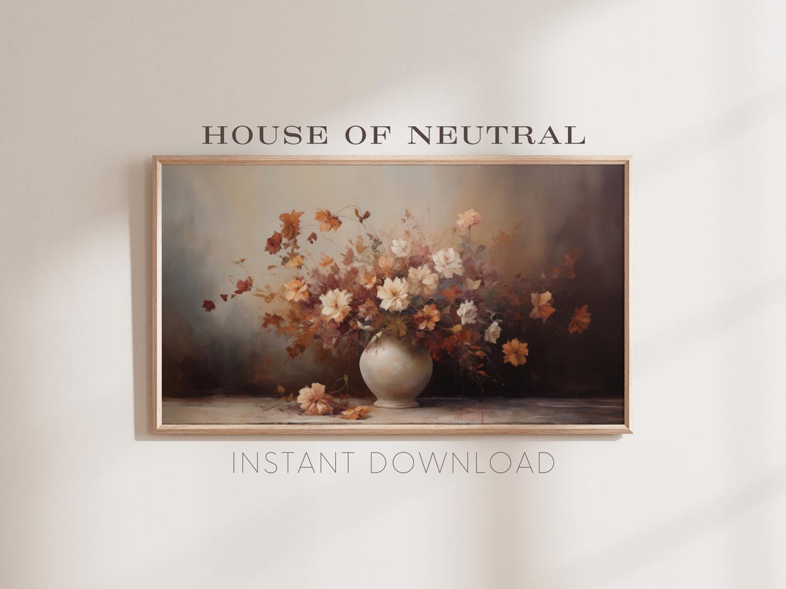 Frame Tv Art Fall Florals Dark Moody Fall Tv Art Rustic Vintage Flowers Cottage Core Autumn Fall Thanksgiving 169 Ratio Tv7 - Image 2