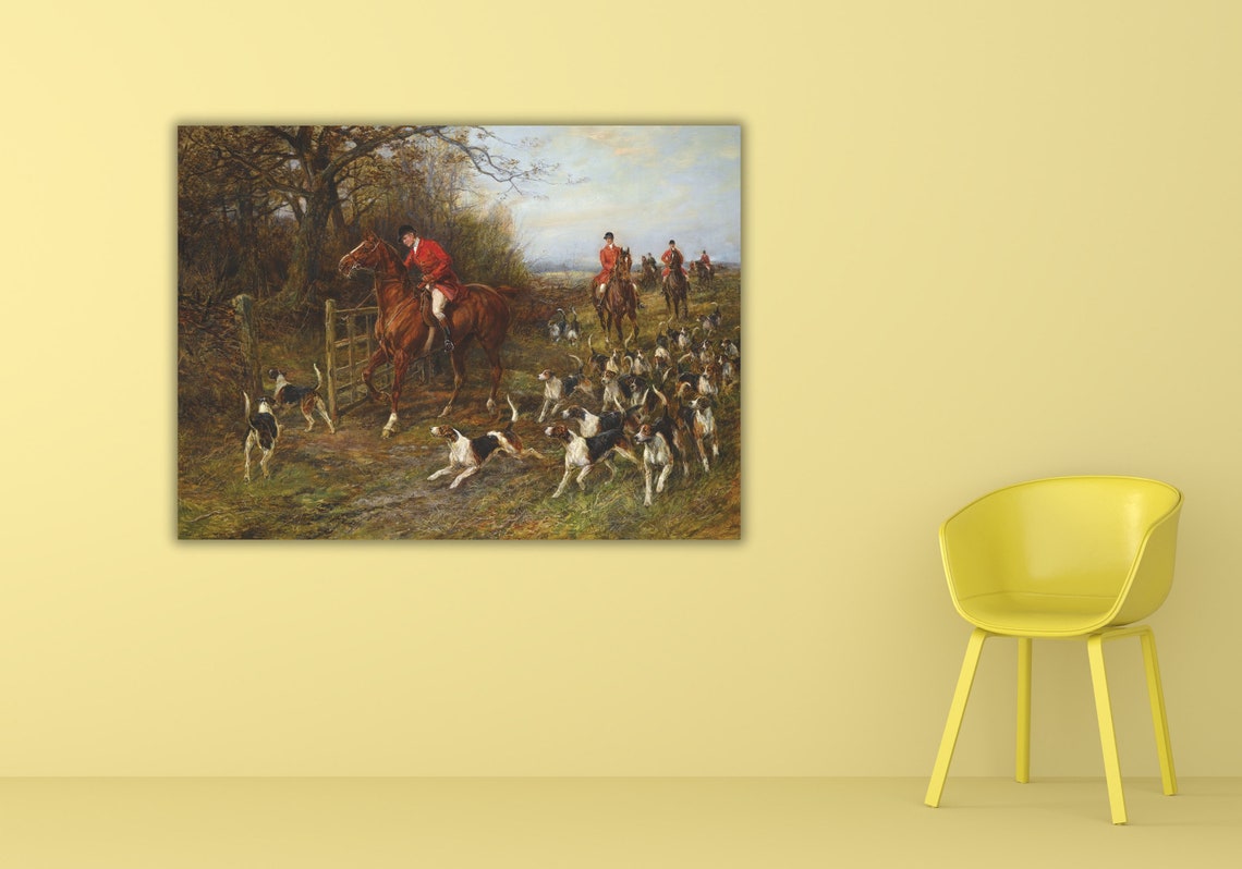 Traditional Fox Hunting Riders and Hounds Equestrian Art Poster - Image 3