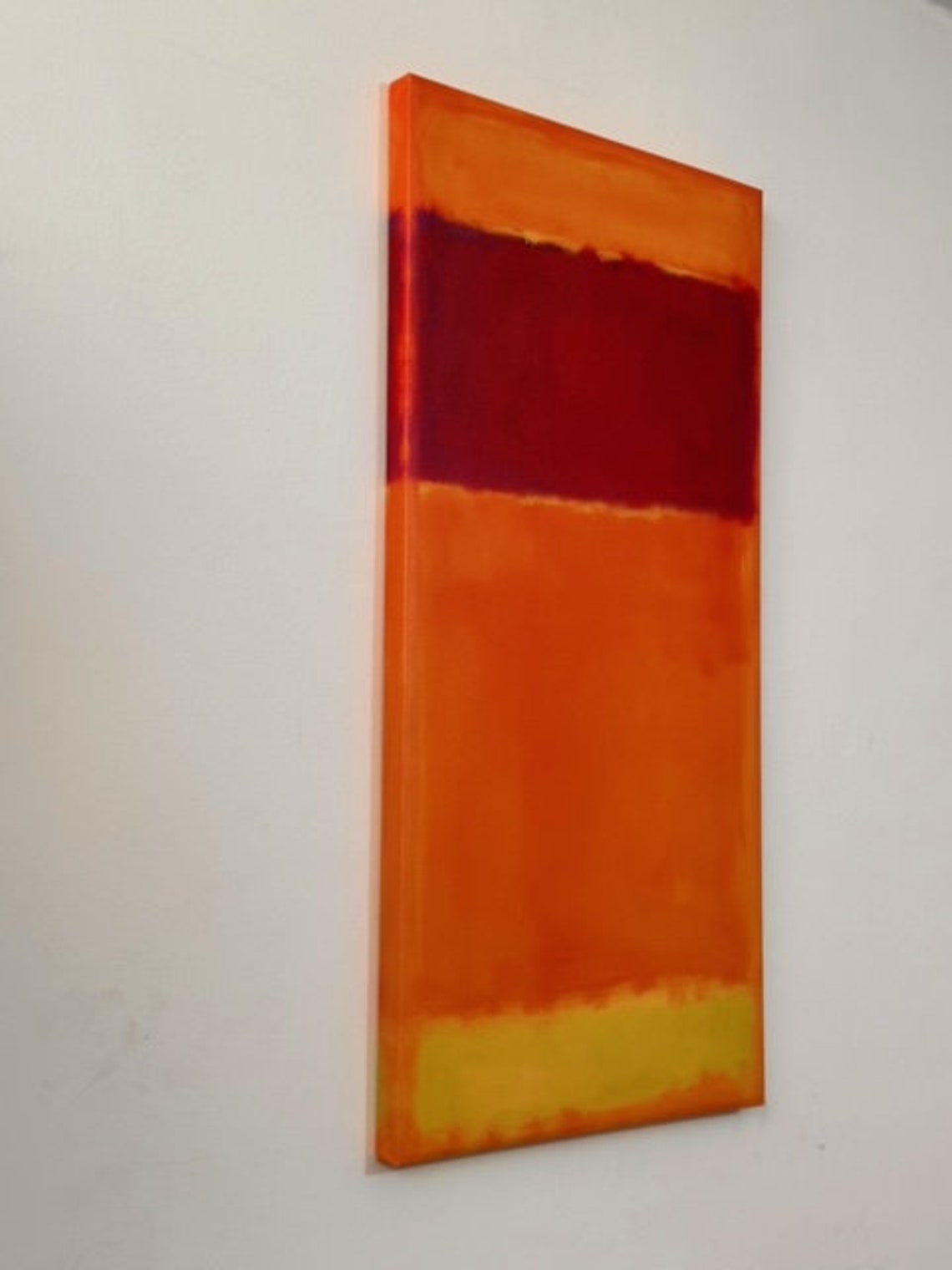 Mark Rothko Style Orange Red Color Field Abstract Art Poster - Image 2