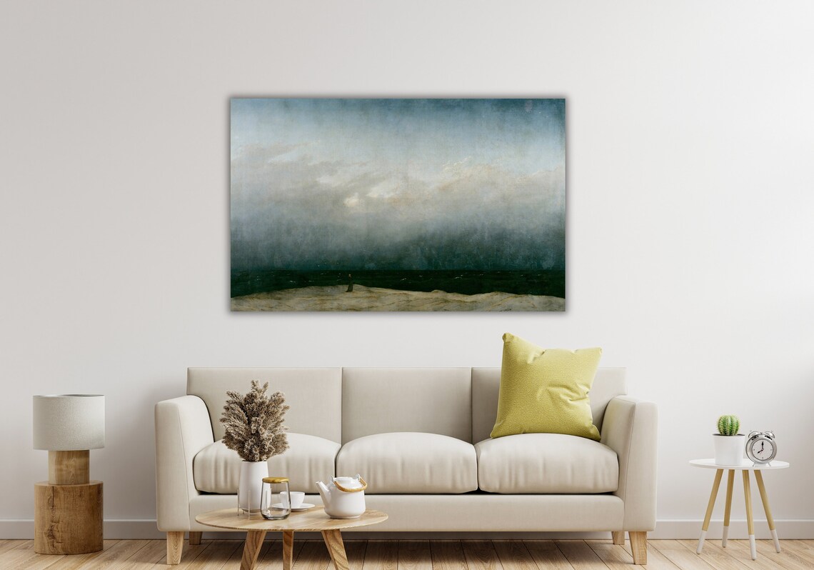 Caspar David Friedrich Monk by the Sea Moody Romantic Seascape Poster - Image 3