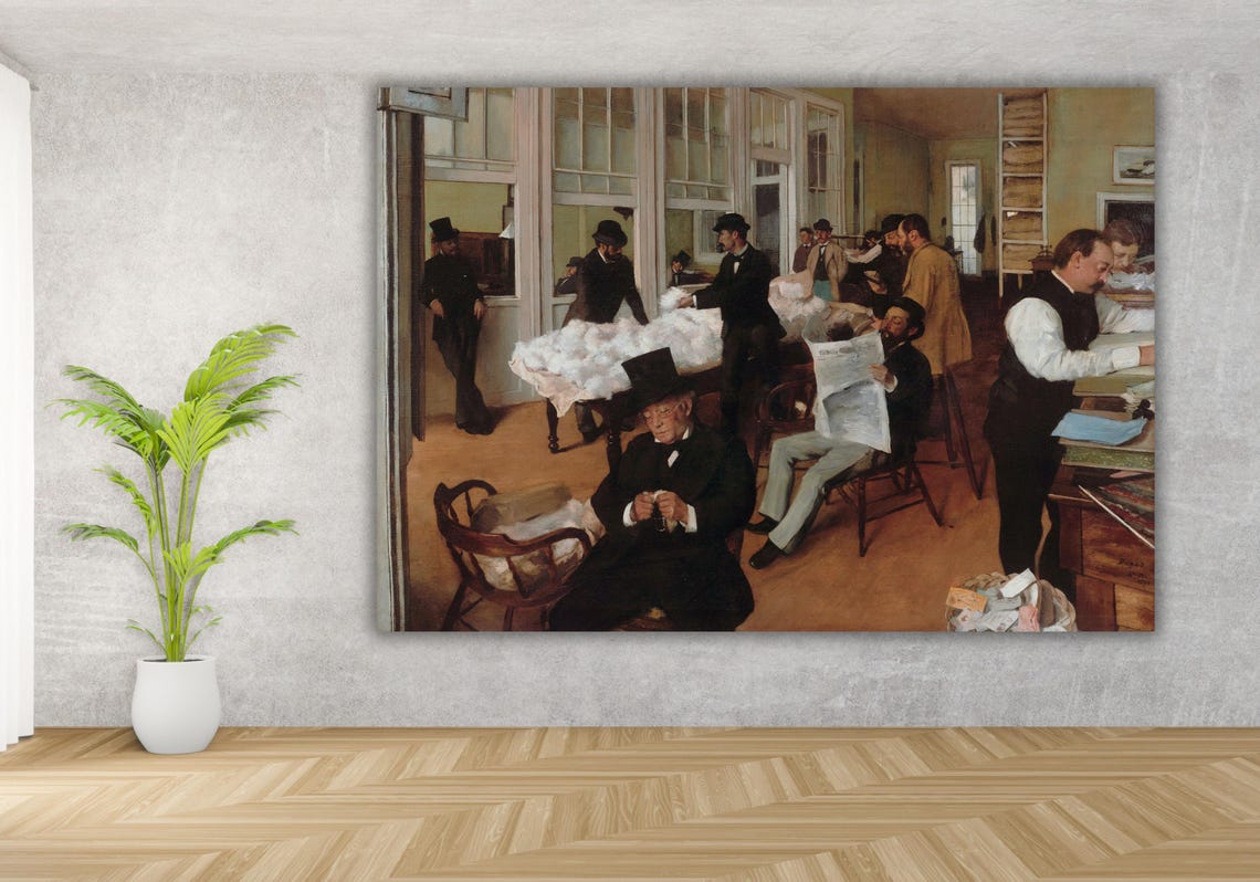 Edgar Degas Cotton Office New Orleans Vintage Business Scene Poster - Image 3