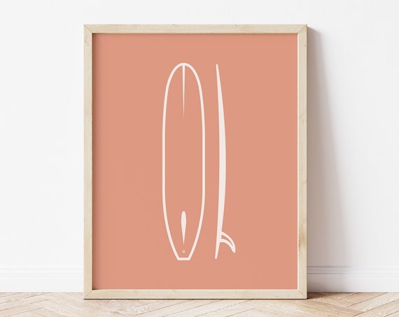 Surfboard Nursery Boho Surf Art For Girls Print