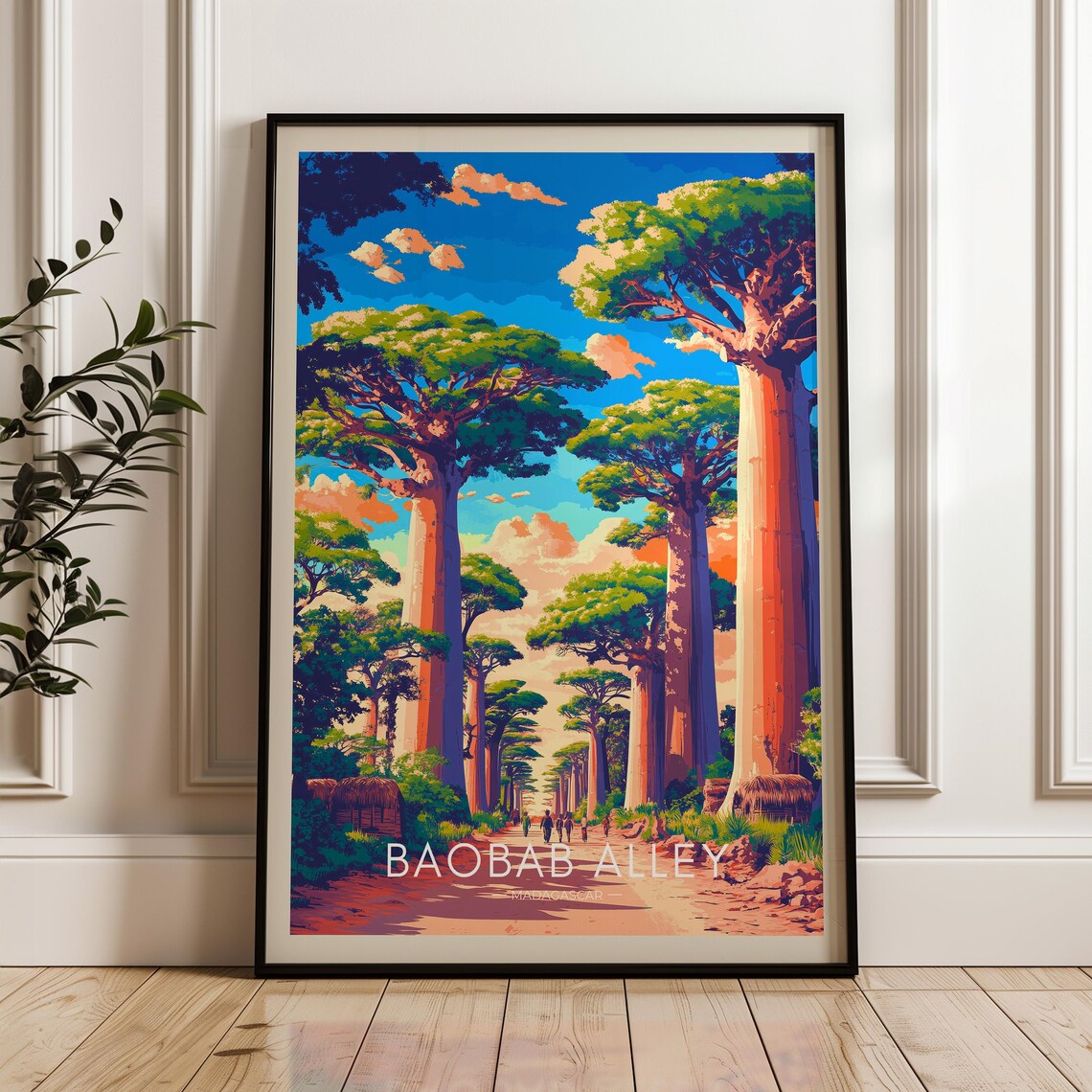 Baobab Alley Madagascar Avenue of Baobab Trees Travel Poster
