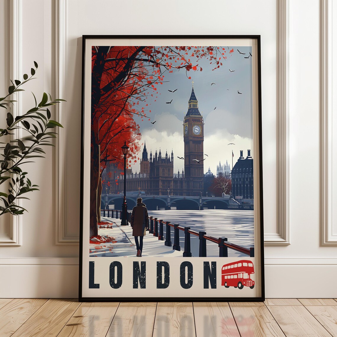 London Travel Poster, Big Ben England Wall Art