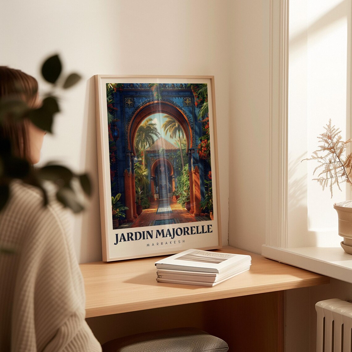 Jardin Majorelle Morocco Travel Poster Art Print - Image 2