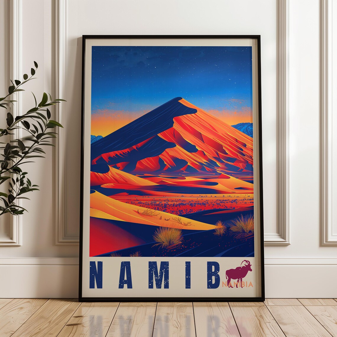 Namib Desert Travel Poster, Dune 45