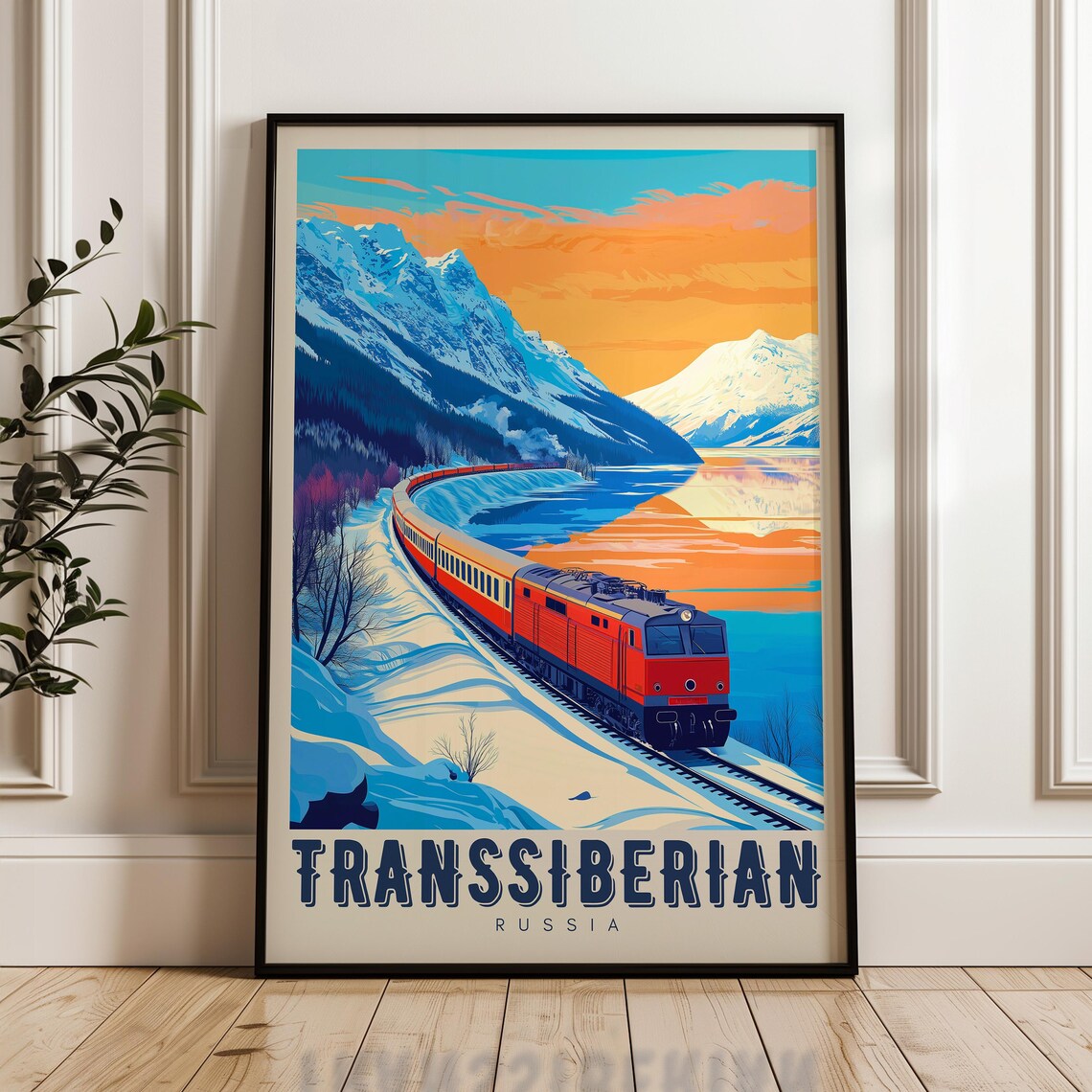 Transsiberian Travel Poster, Russia and Siberia