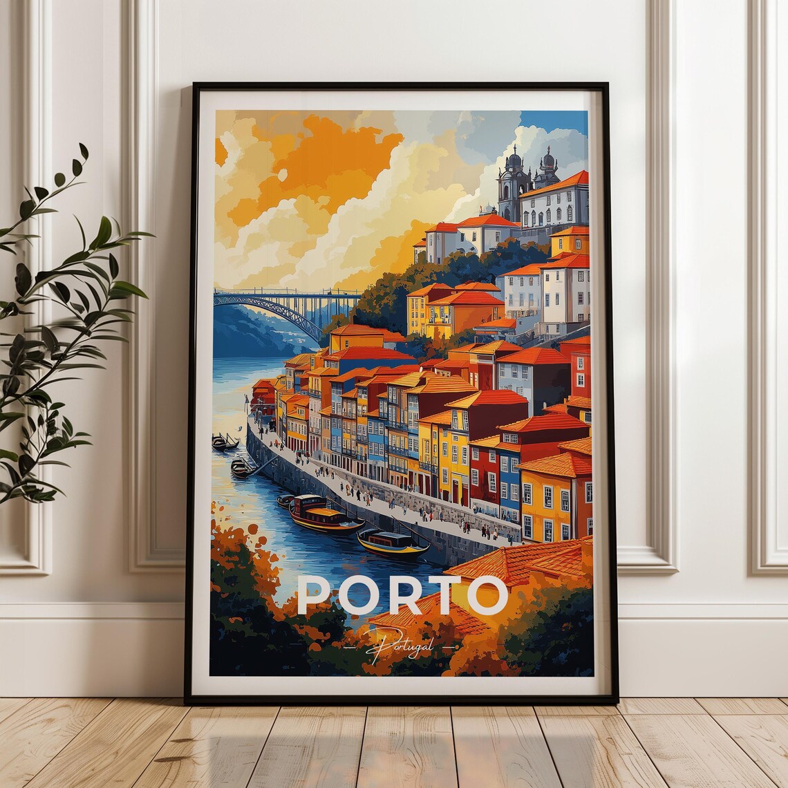 Porto Portugal Travel Poster, Iberia Art Print