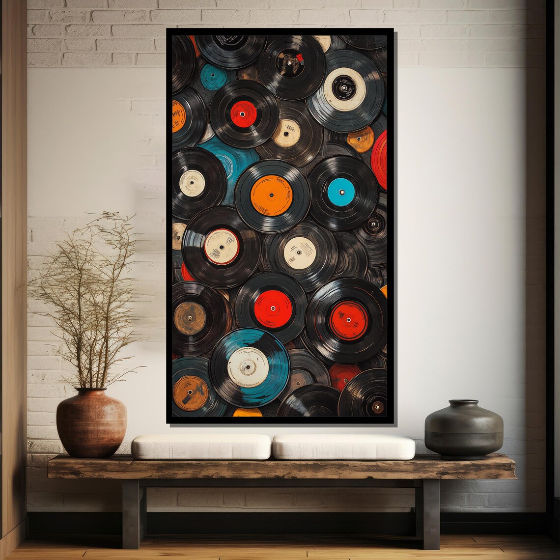 Colorful Vinyl Records Retro Music Collection Art Wall Poster - Image 4