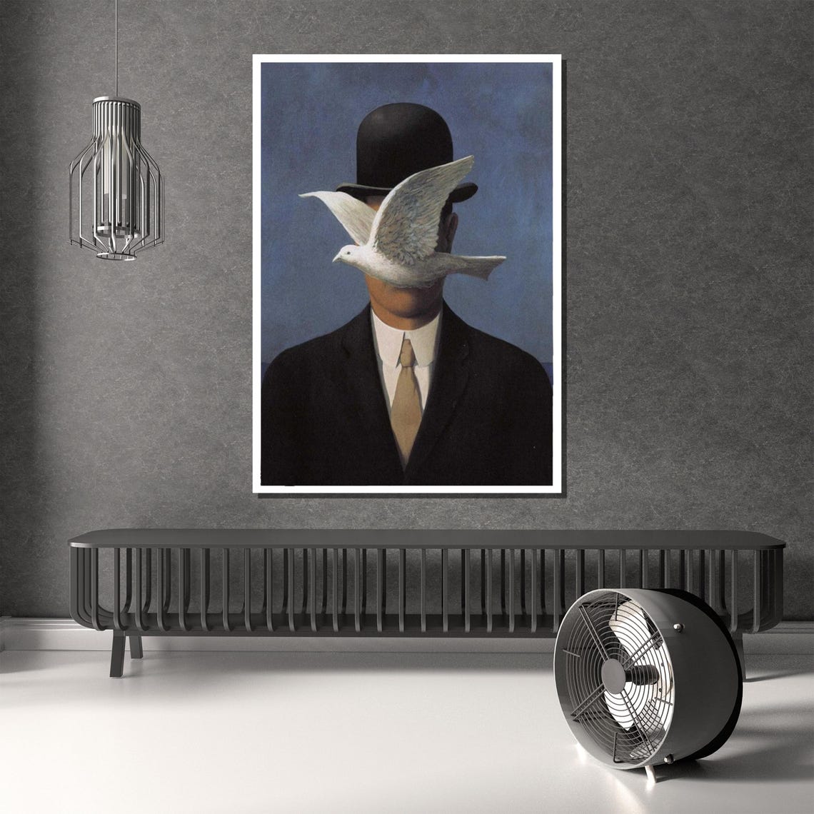 Rene Magritte Man in the Bowler Hat White Dove Surrealist Poster - Image 4