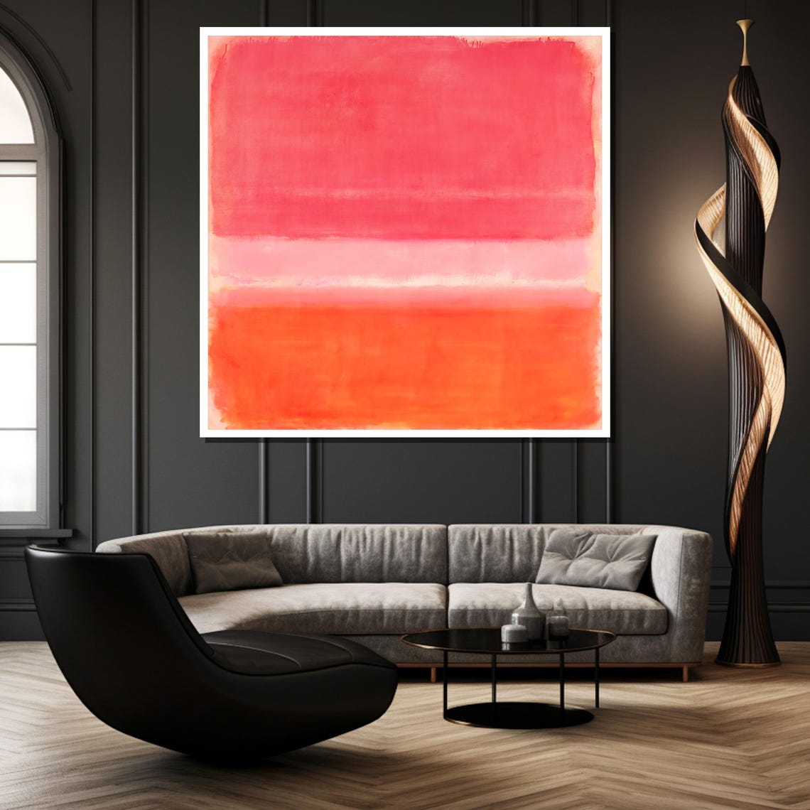 Mark Rothko Red and Orange Vibrant Color Field Modern Poster - Image 4