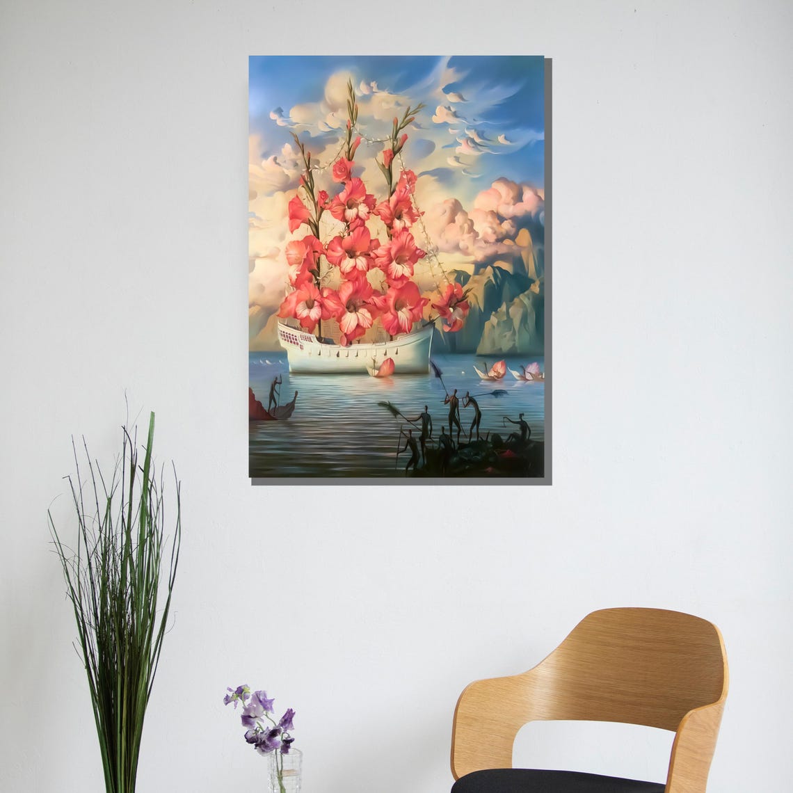 Vladimir Kush Surreal Flower Ship With Pink Blooms Art Poster - Image 3
