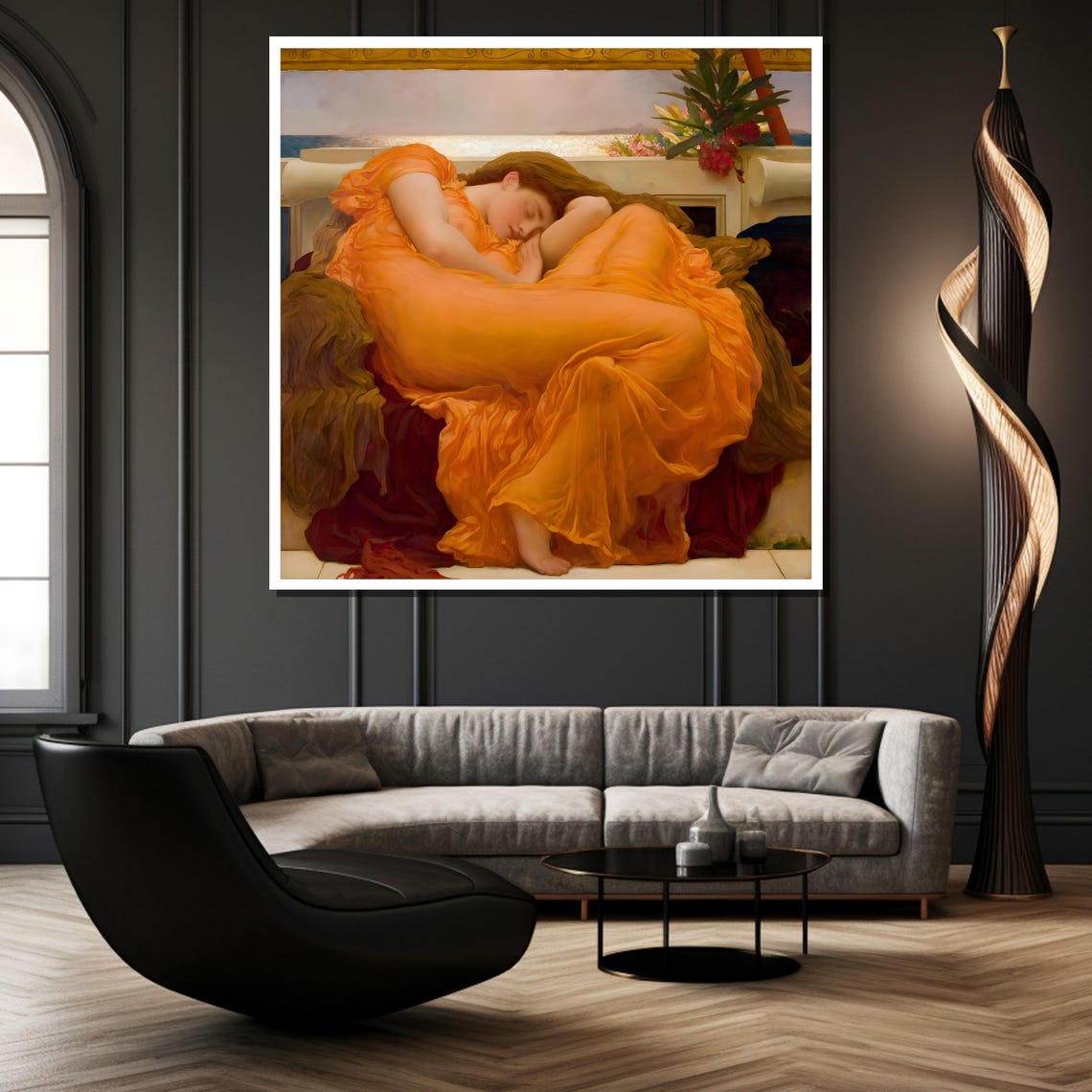 Frederic Leighton Flaming June Sleeping Beauty Classic Art Poster - Image 4