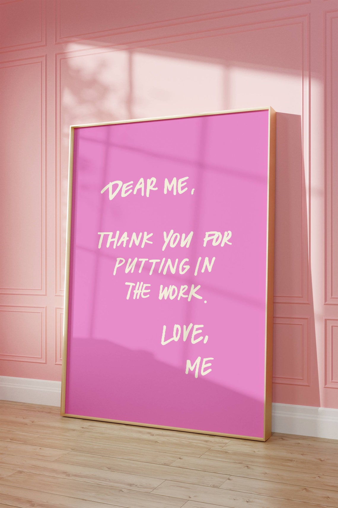 Self Love Pink Poster, Inspirational Dorm Decor